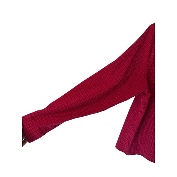 L.L.Bean Outdoors Women's Red‎ Rugged Long Sleeve Button Up Shirt Size Large - Picture 8 of 13